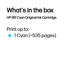 HP 951 žydra „Officejet“ rašalo kasetė 8,5ml HP 951 žydra „Officejet“ rašalo kasetė 8,5ml