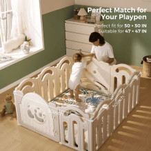 Žaidimų kilimėlis - Momcozy grindų kilimėlis 127 × 127 cm, 3,3 cm žalias smėlio spalvos Žaidimų kilimėlis - Momcozy grindų kilimėlis 127 × 127 cm, 3,3 cm žalias smėlio spalvos