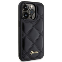 Guess "Quilted Metal Logo iPhone 15 Pro Max" Black Guess "Quilted Metal Logo iPhone 15 Pro Max" Black