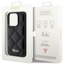 Guess "Quilted Metal Logo iPhone 15 Pro Max" Black Guess "Quilted Metal Logo iPhone 15 Pro Max" Black