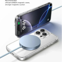 Ugreen UGREEN W753 MagFlow Magnetic Wireless Charging Pad 25W Qi2 zertifiziert silber Blue Ugreen UGREEN W753 MagFlow Magnetic Wireless Charging Pad 25W Qi2 zertifiziert silber Blue