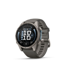 Garmin Fenix 9 - 43mm, Titanium with Pebble Grey Silicone Band