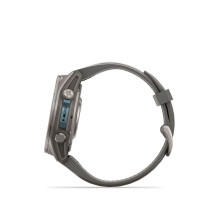 Garmin Fenix 9 - 43mm, Titanium with Pebble Grey Silicone Band