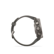 Garmin Fenix 9 - 43mm, Titanium with Pebble Grey Silicone Band