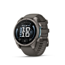 Garmin Fenix 9 - 47mm Titanium with Pebble Grey Silicone Band