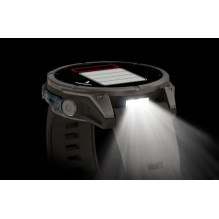 Garmin Fenix 9 - 47mm Titanium with Pebble Grey Silicone Band