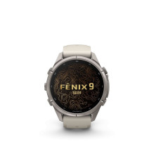 Garmin Fenix 9 Pro - 43mm Titanium with Fog Grey / Dark Sandstone Silicone Band