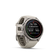 Garmin Fenix 9 Pro - 43mm Titanium with Fog Grey / Dark Sandstone Silicone Band