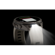 Garmin Fenix 9 Pro - 43mm Titanium with Fog Grey / Dark Sandstone Silicone Band