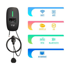 Įkrovimo stotelė 7kW su programėle ir - type 2 laidu 5m ilgio Įkrovimo stotelė 7kW su programėle ir - type 2 laidu 5m ilgio