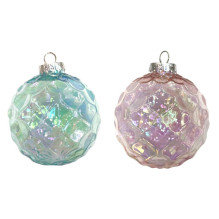 BAUBLE IRIS 2COL ASSORT 8CM