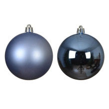 Christmas tree toy set Decoris, light blue, 6 pcs
