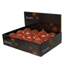 Christmas Tree toy Decoris 026173, gold / red, 8 cm Christmas Tree toy Decoris 026173, gold / red, 8 cm
