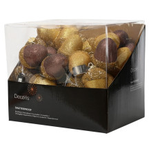 Eglutės žaisliukas Decoris Pinecone, rudas / aukso, 12.5 cm Eglutės žaisliukas Decoris Pinecone, rudas / aukso, 12.5 cm