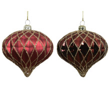 Eglutės žaisliukas Decoris 028455, raudonas, polistirenas Eglutės žaisliukas Decoris 028455, raudonas, polistirenas