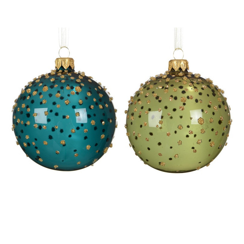 Eglutės žaisliukas Decoris Dots, skaidrus / mėlynas / žalias