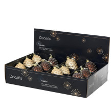 Christmas Tree toy Decoris 071317, brown, glass Christmas Tree toy Decoris 071317, brown, glass