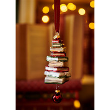 Christmas Tree toy Decoris Books, various colours, glass Christmas Tree toy Decoris Books, various colours, glass