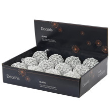 Eglutės žaisliukas Decoris 125210, baltas, stiklas Eglutės žaisliukas Decoris 125210, baltas, stiklas