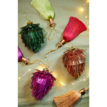Eglutės žaisliukas Decoris Tinsel, 12 cm Eglutės žaisliukas Decoris Tinsel, 12 cm
