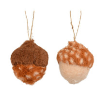 Eglutės žaisliukas Decoris Fur Acorn, rudas, 9 cm Eglutės žaisliukas Decoris Fur Acorn, rudas, 9 cm