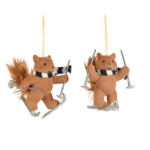 Eglutės žaisliukas Decoris Fox, rudas, 11 cm