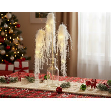 Artificial branch Decoris Snow Tinsel, white, 70 cm