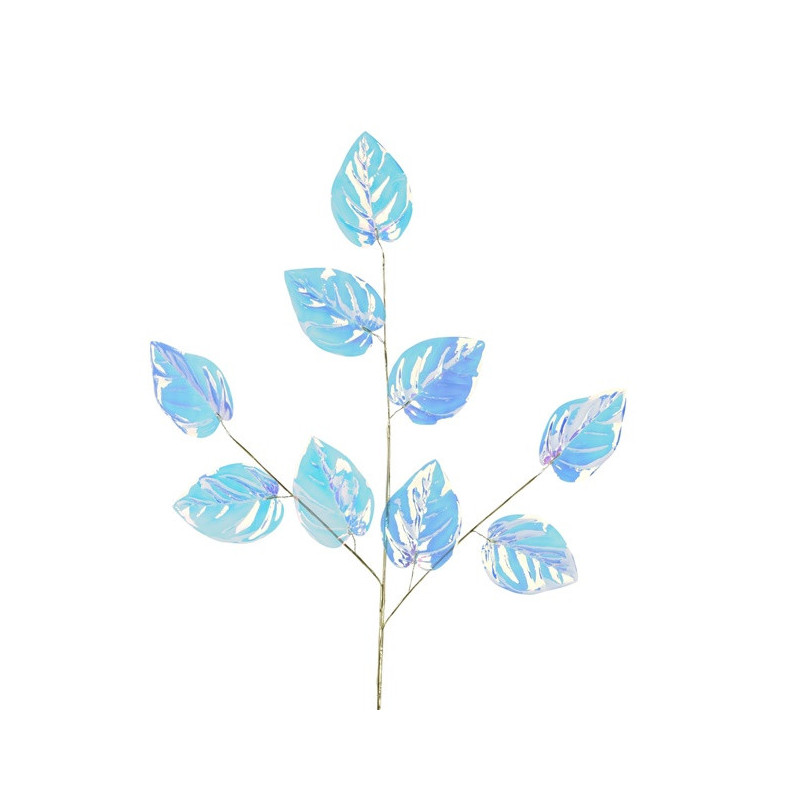 Dirbtinė šakelė Decoris Holographic, žydra, 68 cm