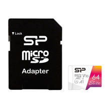 Silicon Power Elite Colorful 64 GB MicroSDHC UHS-I 10 klasės (SP064GBSTXBV1V20SP)