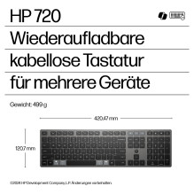 HP 720 Multi-Device Wireless Keyboard Deutsch HP 720 Multi-Device Wireless Keyboard Deutsch
