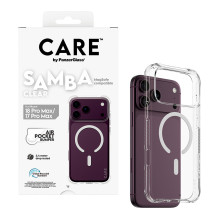CARE pateikė PanzerGlass Samba Case iP17 / 18 Pro Max Transpa. MS weiß CARE pateikė PanzerGlass Samba Case iP17 / 18 Pro Max Transpa. MS weiß