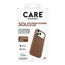 „CARE by PanzerGlass Solo“ veganiškos odos dėklas Braun m. „MagSafe iPhone 17 Pro Max“ „CARE by PanzerGlass Solo“ veganiškos odos dėklas Braun m. „MagSafe iPhone 17 Pro Max“