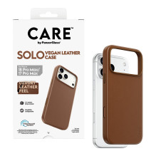 „CARE by PanzerGlass Solo“ veganiškos odos dėklas Braun m. „MagSafe iPhone 17 Pro Max“ „CARE by PanzerGlass Solo“ veganiškos odos dėklas Braun m. „MagSafe iPhone 17 Pro Max“