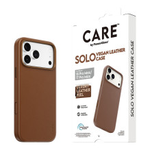 „CARE by PanzerGlass Solo“ veganiškos odos dėklas Braun m. „MagSafe iPhone 17 Pro Max“ „CARE by PanzerGlass Solo“ veganiškos odos dėklas Braun m. „MagSafe iPhone 17 Pro Max“
