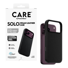CARE by PanzerGlass Solo veganiškas odinis dėklas, juodas, „MagSafe iPhone 17 Pro Max“ dėklas CARE by PanzerGlass Solo veganiškas odinis dėklas, juodas, „MagSafe iPhone 17 Pro Max“ dėklas