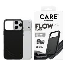 CARE by PanzerGlass Flow dėklas, juodas, MagSafe iPhone 17 Pro Max dėklui