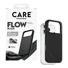 CARE by PanzerGlass Flow dėklas, juodas, MagSafe iPhone 17 Pro Max dėklui