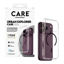 CARE by PanzerGlass Urban Explorer dėklas, permatomas, juodos spalvos, MagSafe iPhone 17 Pro dėklas CARE by PanzerGlass Urban Explorer dėklas, permatomas, juodos spalvos, MagSafe iPhone 17 Pro dėklas