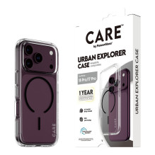 CARE by PanzerGlass Urban Explorer dėklas, permatomas, juodos spalvos, MagSafe iPhone 17 Pro dėklas CARE by PanzerGlass Urban Explorer dėklas, permatomas, juodos spalvos, MagSafe iPhone 17 Pro dėklas