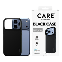 CARE by PanzerGlass TPU dėklas, juodas iPhone 17 Pro telefonui