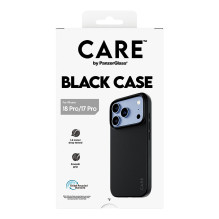 CARE by PanzerGlass TPU dėklas, juodas iPhone 17 Pro telefonui