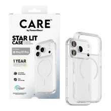 „CARE by PanzerGlass Star “ dėklas, skirtas „MagSafe iPhone 17 Pro“ telefonui. „CARE by PanzerGlass Star “ dėklas, skirtas „MagSafe iPhone 17 Pro“ telefonui.