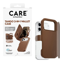 CARE by PanzerGlass Tango 2-in-1 Wallet Case Braun m. „MagSafe iPhone 17 Pro Max“. CARE by PanzerGlass Tango 2-in-1 Wallet Case Braun m. „MagSafe iPhone 17 Pro Max“.