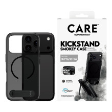 CARE by PanzerGlass Dėklas su kišeniniu stovu „Smokey m. Schwarz MagSafe iPhone 17 Pro“ CARE by PanzerGlass Dėklas su kišeniniu stovu „Smokey m. Schwarz MagSafe iPhone 17 Pro“