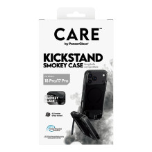 CARE by PanzerGlass Dėklas su kišeniniu stovu „Smokey m. Schwarz MagSafe iPhone 17 Pro“ CARE by PanzerGlass Dėklas su kišeniniu stovu „Smokey m. Schwarz MagSafe iPhone 17 Pro“