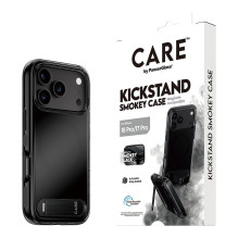 CARE by PanzerGlass Dėklas su kišeniniu stovu „Smokey m. Schwarz MagSafe iPhone 17 Pro“ CARE by PanzerGlass Dėklas su kišeniniu stovu „Smokey m. Schwarz MagSafe iPhone 17 Pro“