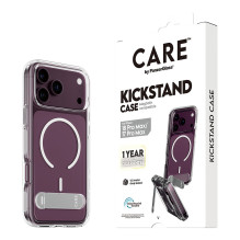 CARE by PanzerGlass skaidrus „Weiss MagSafe iPhone 17 Pro Max“ dėklas su atramėle ir stovu. CARE by PanzerGlass skaidrus „Weiss MagSafe iPhone 17 Pro Max“ dėklas su atramėle ir stovu.