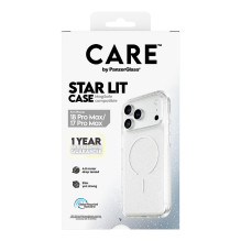 „CARE by PanzerGlass Star dėklas, skirtas „MagSafe iPhone 17 Pro Max“.
