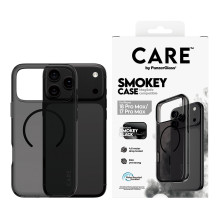 „CARE by PanzerGlass „Smokey“ dėklas, m. Schwarz, „MagSafe iPhone 17 Pro Max“ „CARE by PanzerGlass „Smokey“ dėklas, m. Schwarz, „MagSafe iPhone 17 Pro Max“