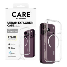 CARE by PanzerGlass Urban Explorer dėklas, skaidrus, m. Weiss Magsafe iPhone 17 Pro CARE by PanzerGlass Urban Explorer dėklas, skaidrus, m. Weiss Magsafe iPhone 17 Pro